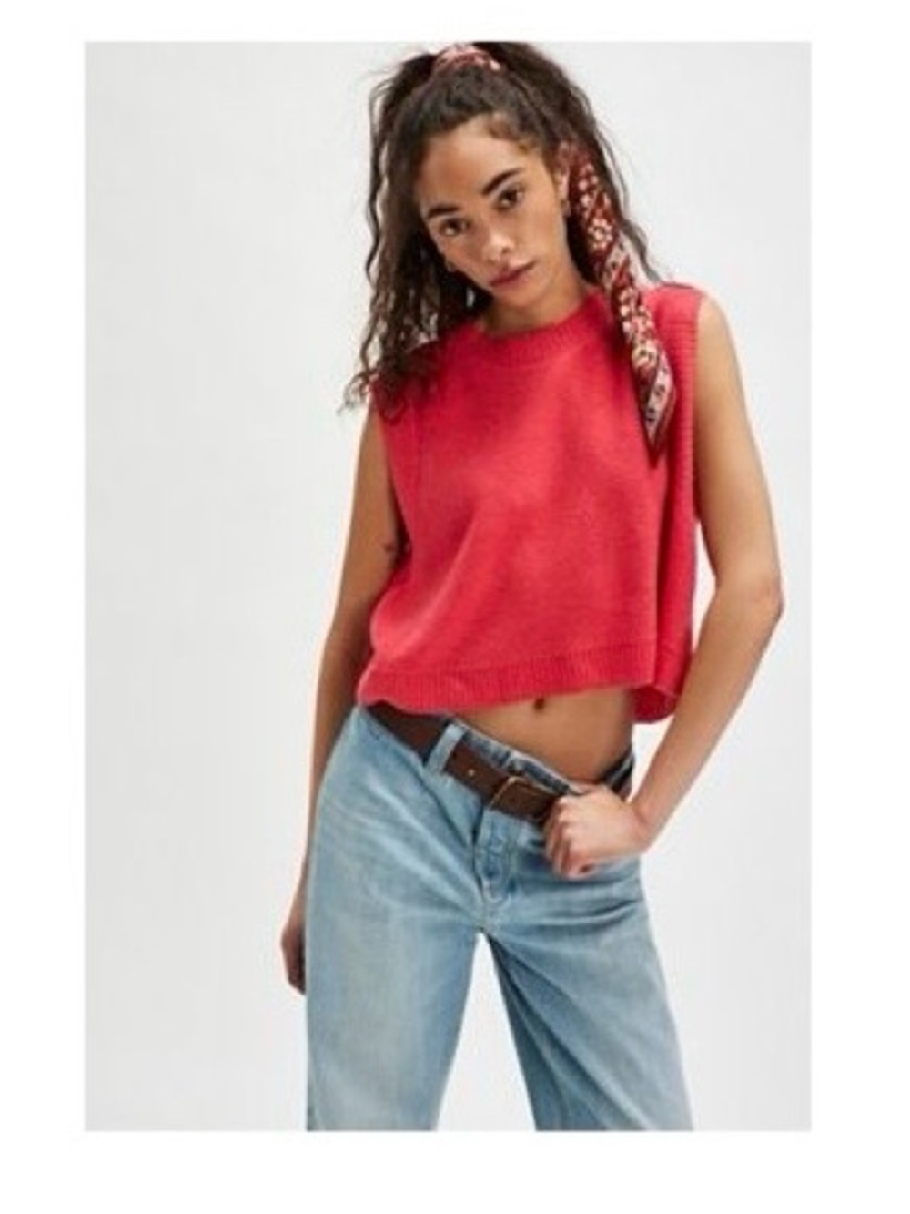 Free People Red Laurel Vest